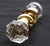 Vintage Octagon Glass Bullet Passage Door Knob Set For Sale - Image 4 of 5
