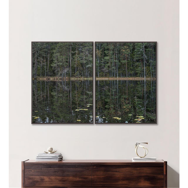 Contemporary "Deep_Mirroring_Forest_011" Diptych, Limited Edition Fine Art Photograph by Bernhard Lang, Set of 2 For Sale - Image 3 of 13