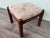 Small Vintage Upholstered Wooden Ottoman, 1970s For Sale - Image 4 of 12