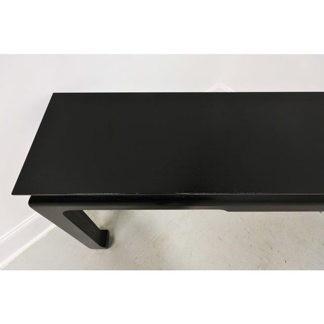 Late 20th Century Late 20th Century Black Chinoiserie Ming Style Console Sofa Table For Sale - Image 5 of 8