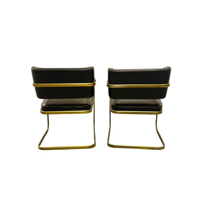 Pair of Industry West Jimmy Cooper Buffalo Leather Armchairs For Sale - Image 14 of 16