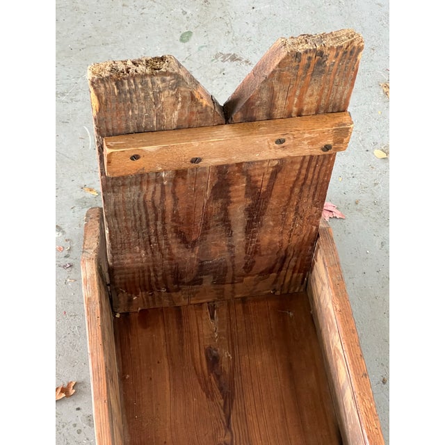C. 1900 Primitive Handmade Farmhouse Bench For Sale - Image 9 of 10