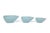 1950s Fire King Teardrop Mixing Bowls - Set of 3 in Rare Delphite Blue For Sale - Image 5 of 13