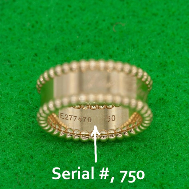 Van Cleef & Arpels Vca 18k Rose Gold Perlée Band Ring Size 5.5 For Sale In New York - Image 6 of 11