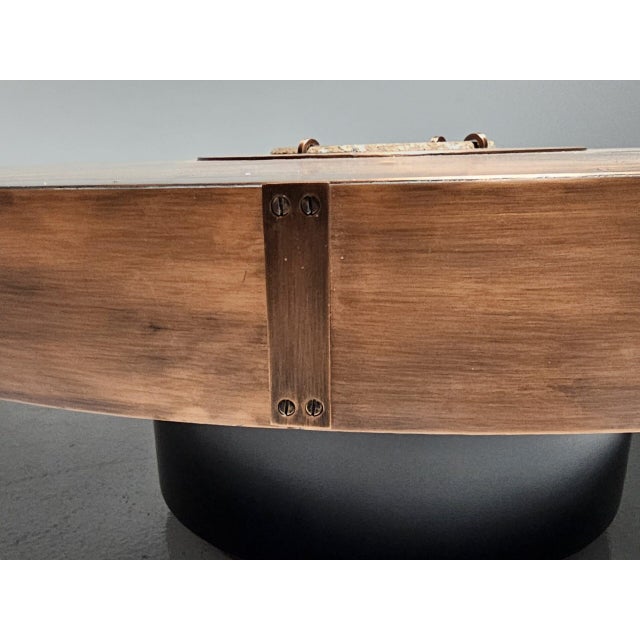 Copper and Agate Stone Coffee Table by Felix De Boussy for Studio Belgali For Sale - Image 5 of 11