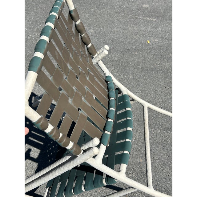 Beautiful Vintage Aluminum Brown Jordan Patio Set Table & 6 Chairs For Sale - Image 9 of 10