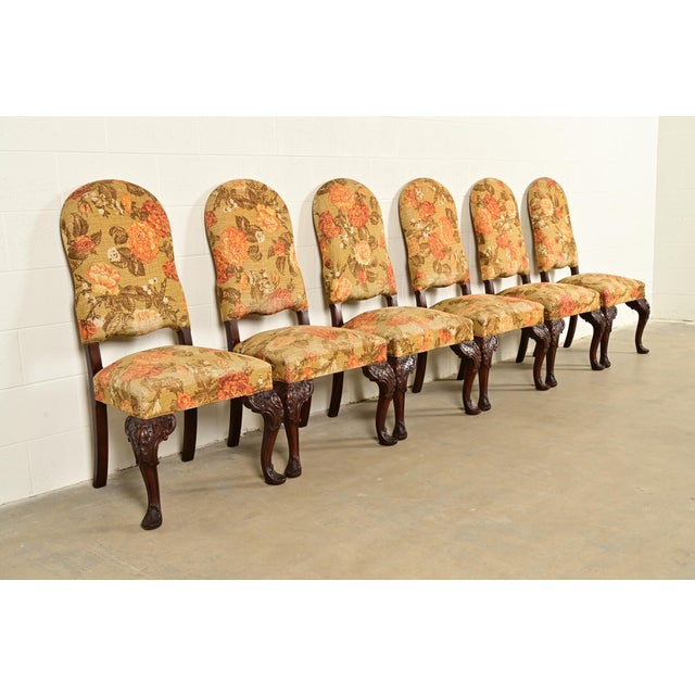Berkey & Gay Antique Chippendale Carved Walnut Dining Chairs | Circa 1920s For Sale - Image 13 of 13