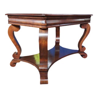 Mahogany 1900 Antique Library Table Writing Desk For Sale