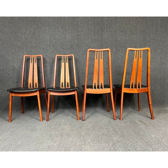 Mid-Century Modern 1960s Vintage Mid Century Danish Teak Dining Chairs by Anders Jensen - Set of 5 For Sale - Image 3 of 9