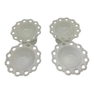 Vintage West Moreland Old Colony Milk Glass Dessert Dishes- Set of 4