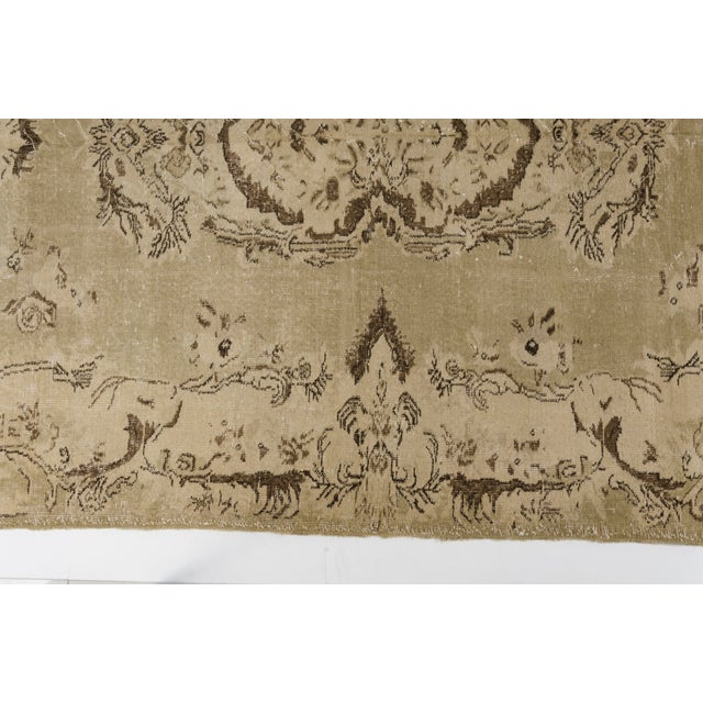 Vintage Turkish Oushak Anatolian Carpet For Sale - Image 4 of 9