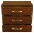 1940s Widdicomb Modern Original Figured Mahogany Three-Drawer Commode For Sale - Image 5 of 8