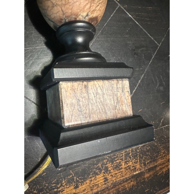 French Antique Brass and Marble Candelabra Table Lamp. French Louie XVI Style. For Sale - Image 3 of 12