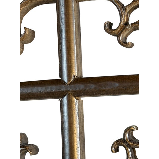 Decorative Wooden Lattice Panel With Geometric Fretwork Design For Sale In Chicago - Image 6 of 10