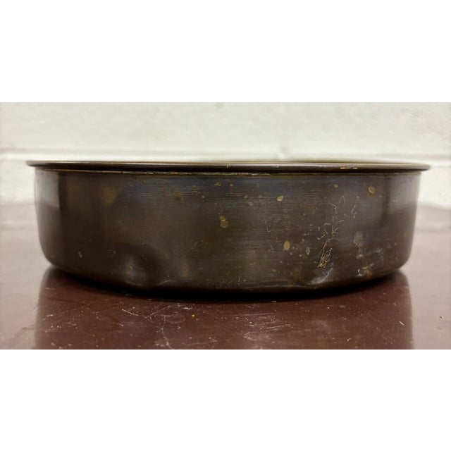 Late 20th Century Vintage Solid Brass Bowl Catchall Dish For Sale - Image 5 of 7