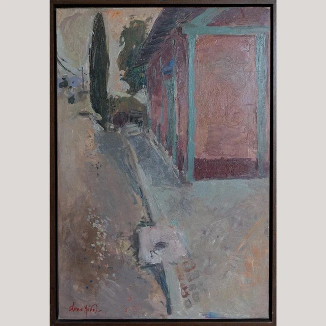 Gloria Muñoz, Study of Church Exterior, 1970s, Oil on Canvas For Sale - Image 6 of 11