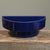 Japanese Pair of Vintage Japanese Modernist Dark Blue Half Moon Ikebana Vases For Sale - Image 3 of 9