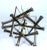Vintage Ron Schmidt Mid-Century Modern Brutalist Metal Nail Art Sculpture "Camp Fire" 1960's Tabletop Abstract Art For Sale - Image 9 of 10