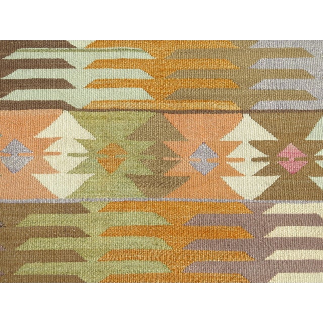 1960s Vintage Turkish Handmade Kilim Area Rug For Sale - Image 12 of 13