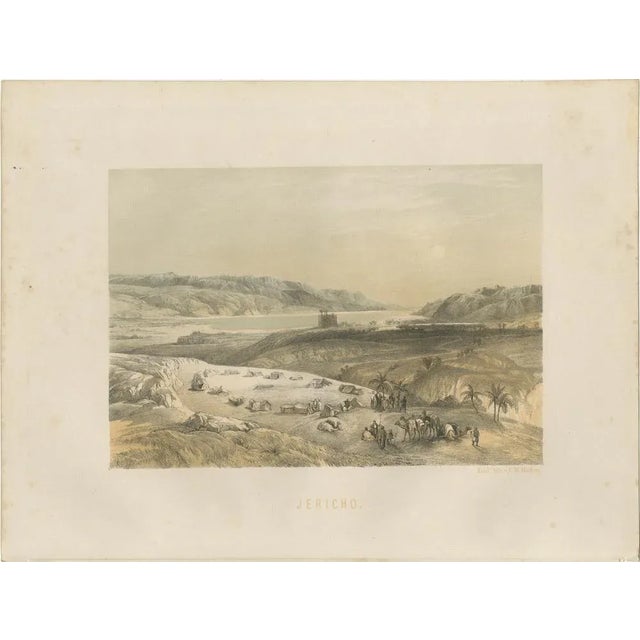 Title: 19th-Century Chromolithograph of Jericho – Biblical Landscape After David Roberts : This fine 19th-century...