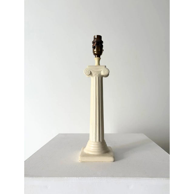 Vintage French Column Table Lamp, 1980 For Sale - Image 4 of 7