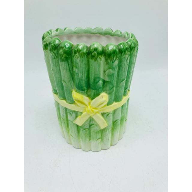 Vintage Ceramic Asparagus Vase For Sale - Image 4 of 6