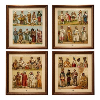 Racinet, Afrique: North African Costumes & Figures, 1888, Lithographs, Set of 4 For Sale