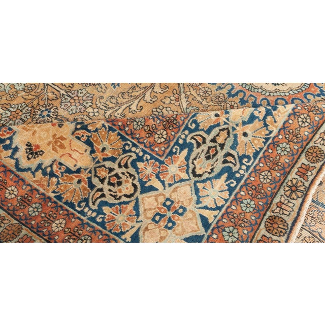 Late 19th Century Authentic Persian Kirman Handmade Wool Carpet For Sale - Image 5 of 8