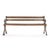 Wood and Cast Iron Bench, 1940s For Sale - Image 3 of 6