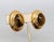 Modern Vintage Signed Alexis Kirk Oval Goldtone Faux-Tiger's Eye Clip Earrings- 2 Pieces For Sale - Image 3 of 9
