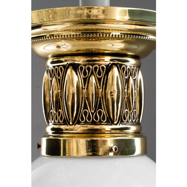 Art Deco Ceiling Lamp with Opal Glass Shade, 1920s For Sale - Image 13 of 16