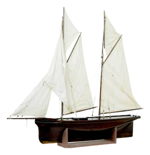 Late 19th Century Scale Model of a Wooden Boat, 1890s