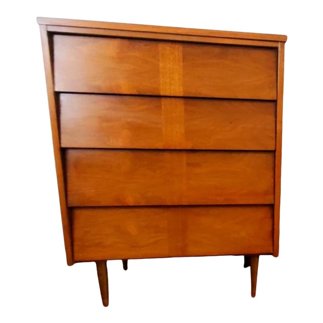 Ward Furniture Mfg Mid Century Louvered Highboy For Sale