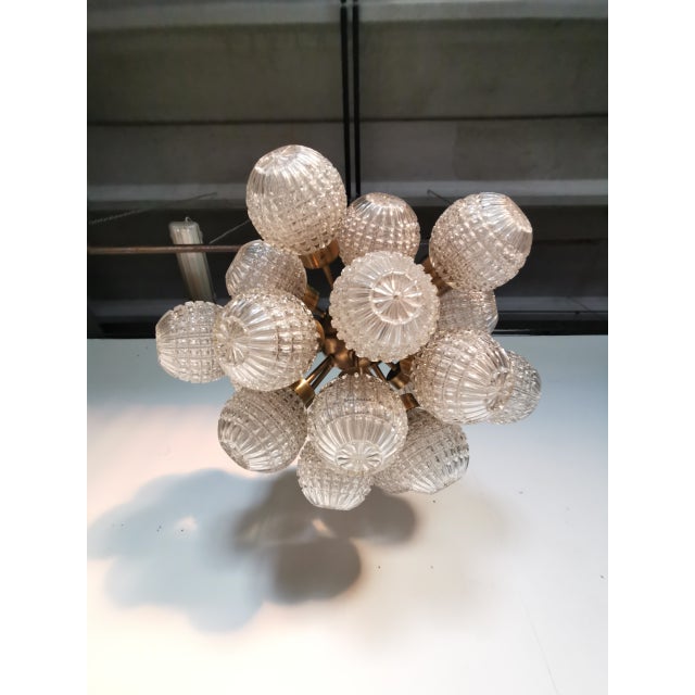 1960s Bohemian Crystal and Brass Chandelier, Italy, 1960s For Sale - Image 5 of 10