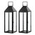 Spritely Home Ruane, 17.5" Black Outdoor Lantern, Set of 2 For Sale - Image 4 of 4
