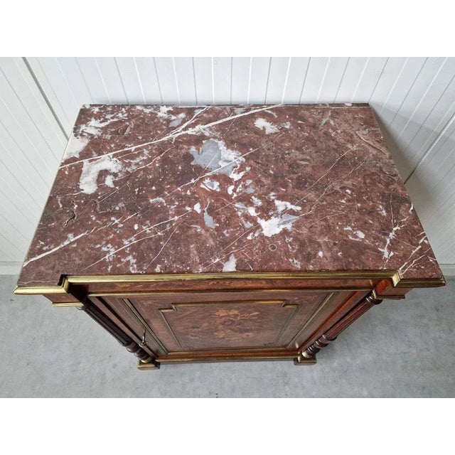 Antique Cabinet with Marble For Sale - Image 4 of 9