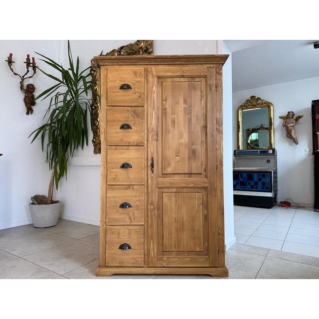 Rustic Farmhouse Bread Cabinet in Wood For Sale - Image 13 of 13