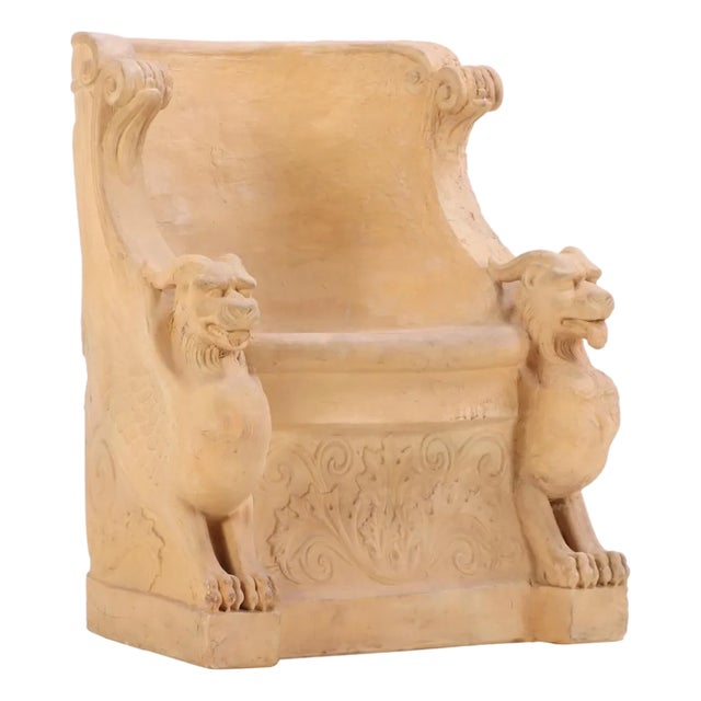 An Italian Terracotta Garden Seat, C. 1920. For Sale