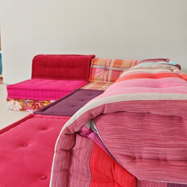 Mah Jong Red Four-Seater Modular Sofa by Missoni, H. Hopfer for Roche Bobois, 1990s, Set of 4 For Sale - Image 16 of 18