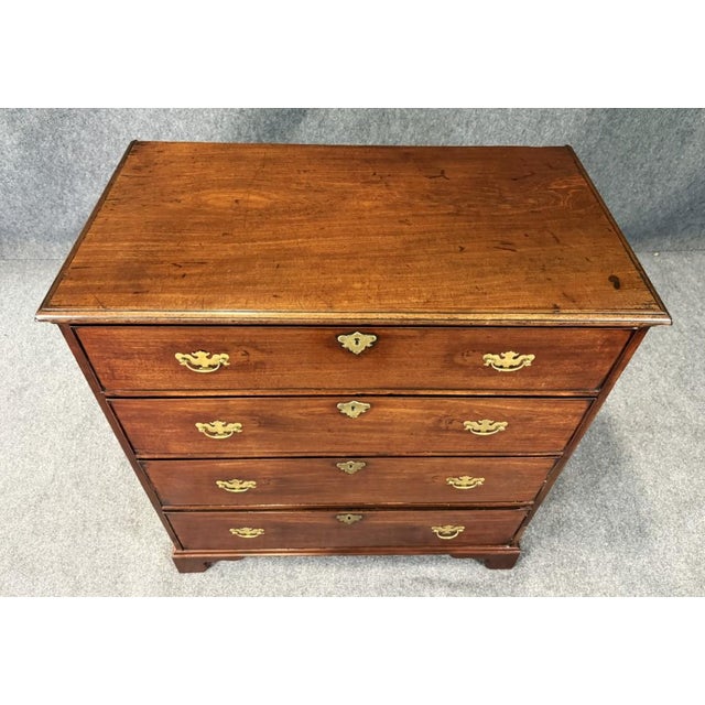 18th Century Solid Mahogany 4-Drawer Chest For Sale In Raleigh - Image 6 of 13