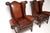 Antique Leather Wing Back Armchairs, 1920s, Set of 2 For Sale - Image 6 of 11