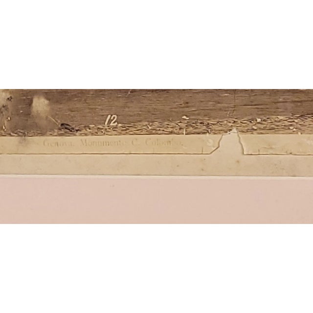 Albumen Photograph of Christopher Columbus Statue, Italy, 19th Century For Sale In San Francisco - Image 6 of 7