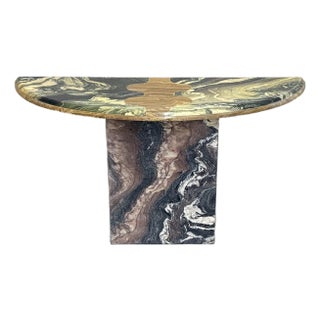 Green Marble Console Table For Sale