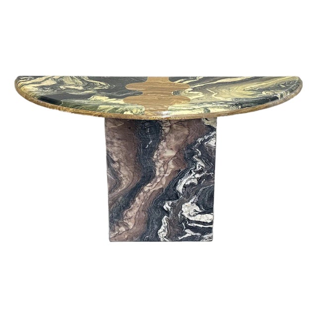 Green Marble Console Table For Sale