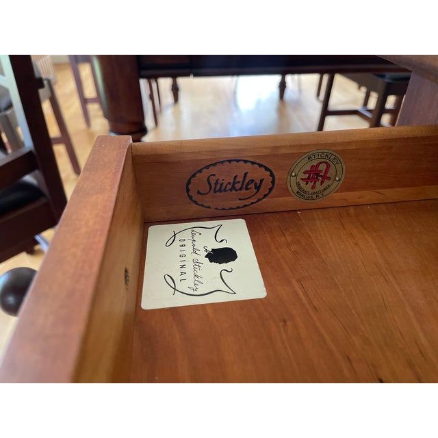 Stickley 1990s Stickley Mission Cherry Writing Desk & Matching Armchair, Signed Craftsman Collection For Sale - Image 4 of 8