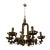 Large Vintage Italian Tole Chandelier, 1940s For Sale