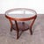 Maroon Round Dark Oak Side Table by Kozelka & Kropacek for Interieur Praha, 1950s For Sale - Image 8 of 8