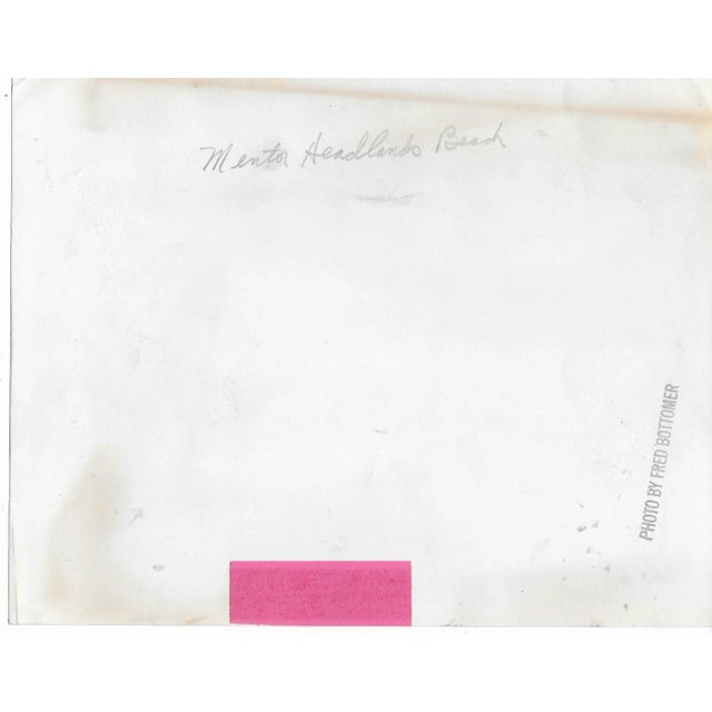 1960s black and white photo by famous Cleveland photojournalist Fred Bottomer (1904-1985) of Mentor Headlands Beach on...