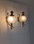 Mid-Century Modern 1960s Italian Murano Glass Sconces Wall Lights in Glass Brass For Sale - Image 3 of 9
