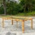 Coastal Late 20th Century Vintage Coastal Chevron Bamboo Dining Table For Sale - Image 3 of 9